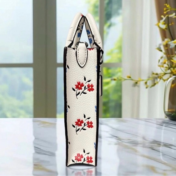 Coach Cream Mini Bag with Red and Blue Floral Design - Picture 4 of 7